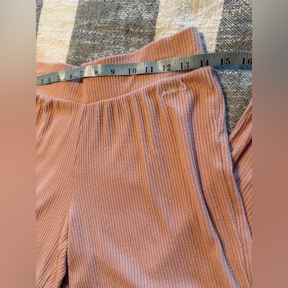 PINK Victoria’s Secret SZ S/P Rose Pink Wide Leg Long Loungewear Sleepwear - Picture 5 of 10